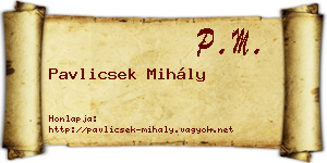 Pavlicsek Mihály névjegykártya